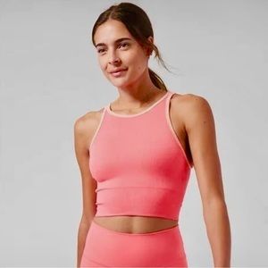Athleta Aurora High Neck Ribbed Crop Tank NWT
